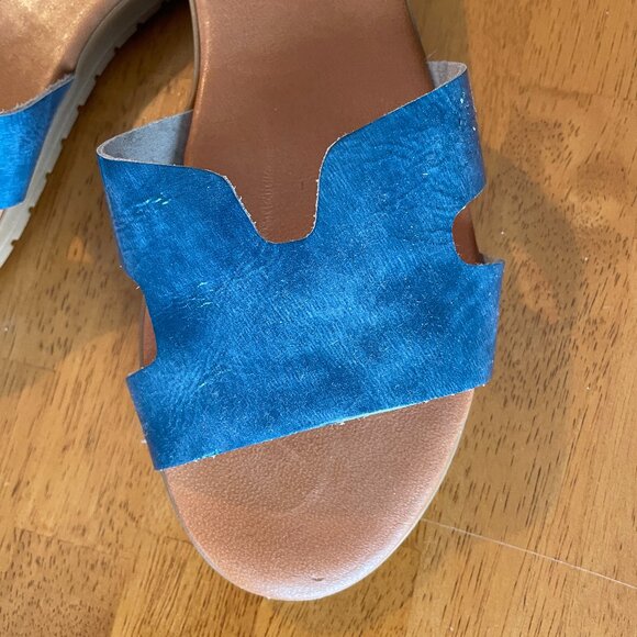 NWOT Size 37 Helen Rouge leather H Band slide sandals - Picture 6 of 11